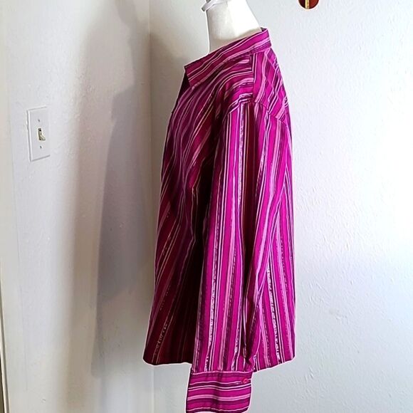 Liz & Me Pinkish Purple Shirt/Jacket with Metallic Stripes Front Zipper, Size 2X - Picture 6 of 9